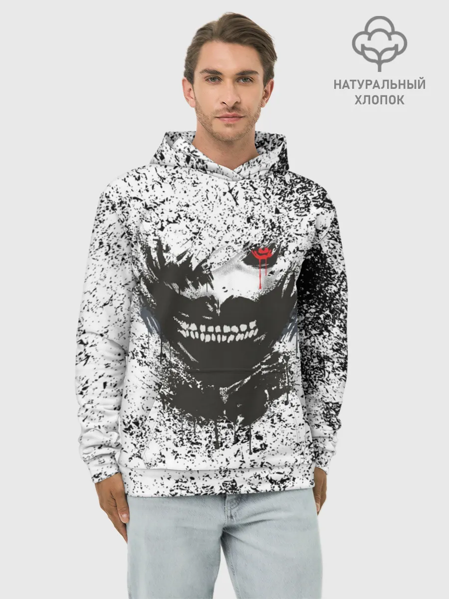 Худи мужской база хлопок / Kaneki Ken