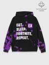 Худи мужской база хлопок / Eat Sleep Fortnite Repeat