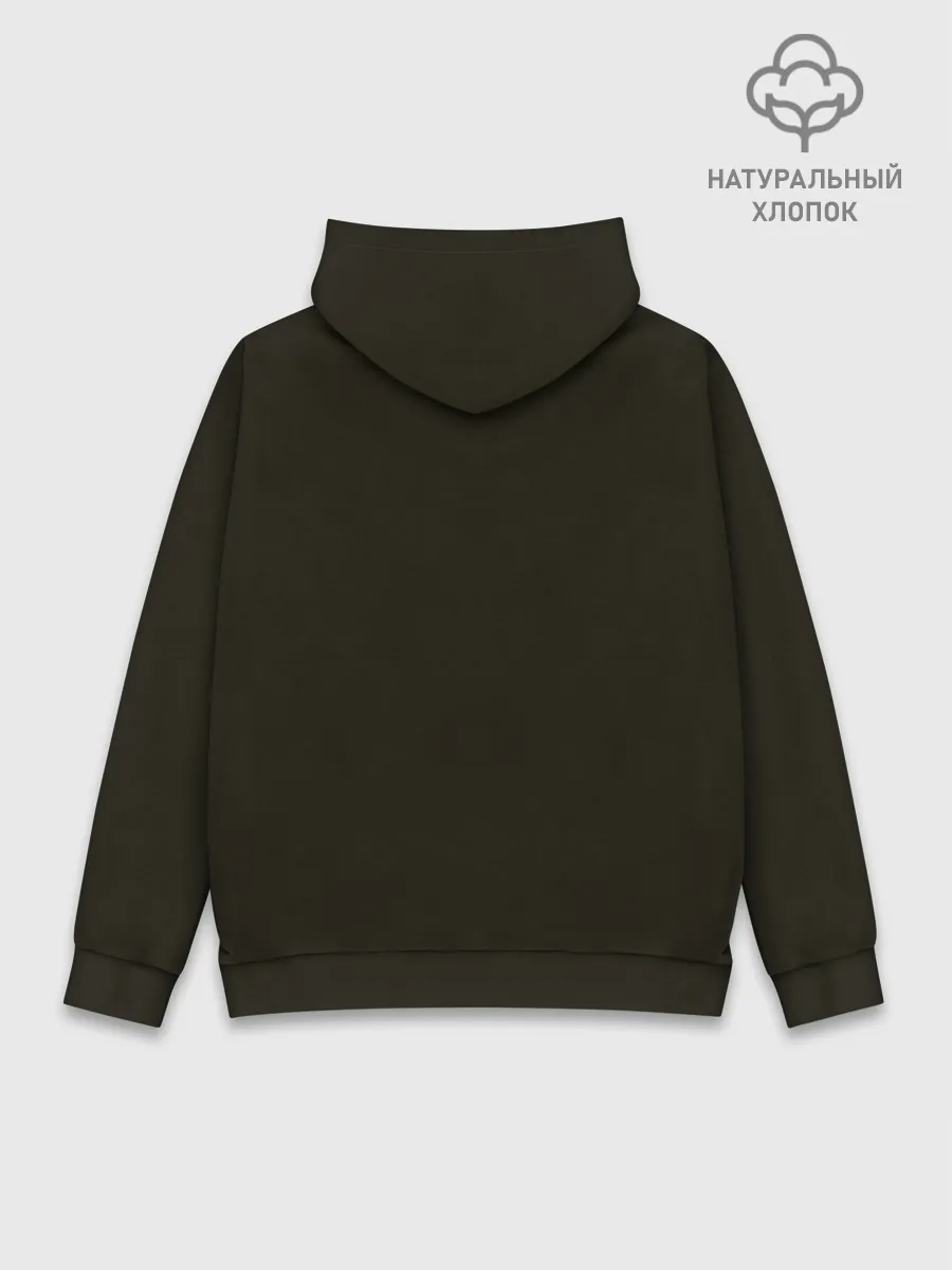 Худи мужской база хлопок / Голубоглазый волк