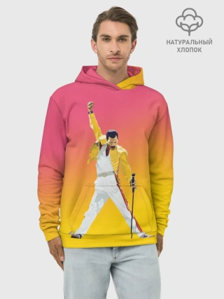 Худи мужской база хлопок / Queen: Фредди Меркьюри