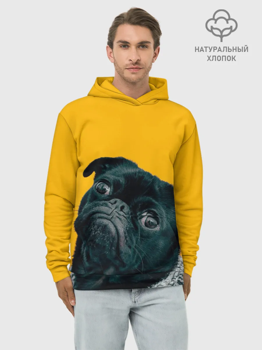 Худи мужской база хлопок / Бульдожка