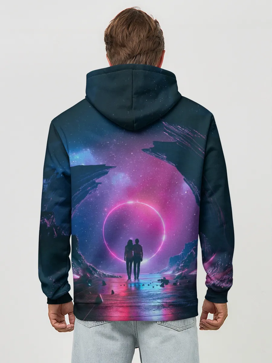 Худи мужской база хлопок / Любовь в космосе