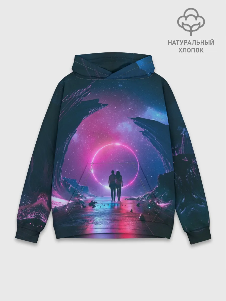 Худи мужской база хлопок / Любовь в космосе