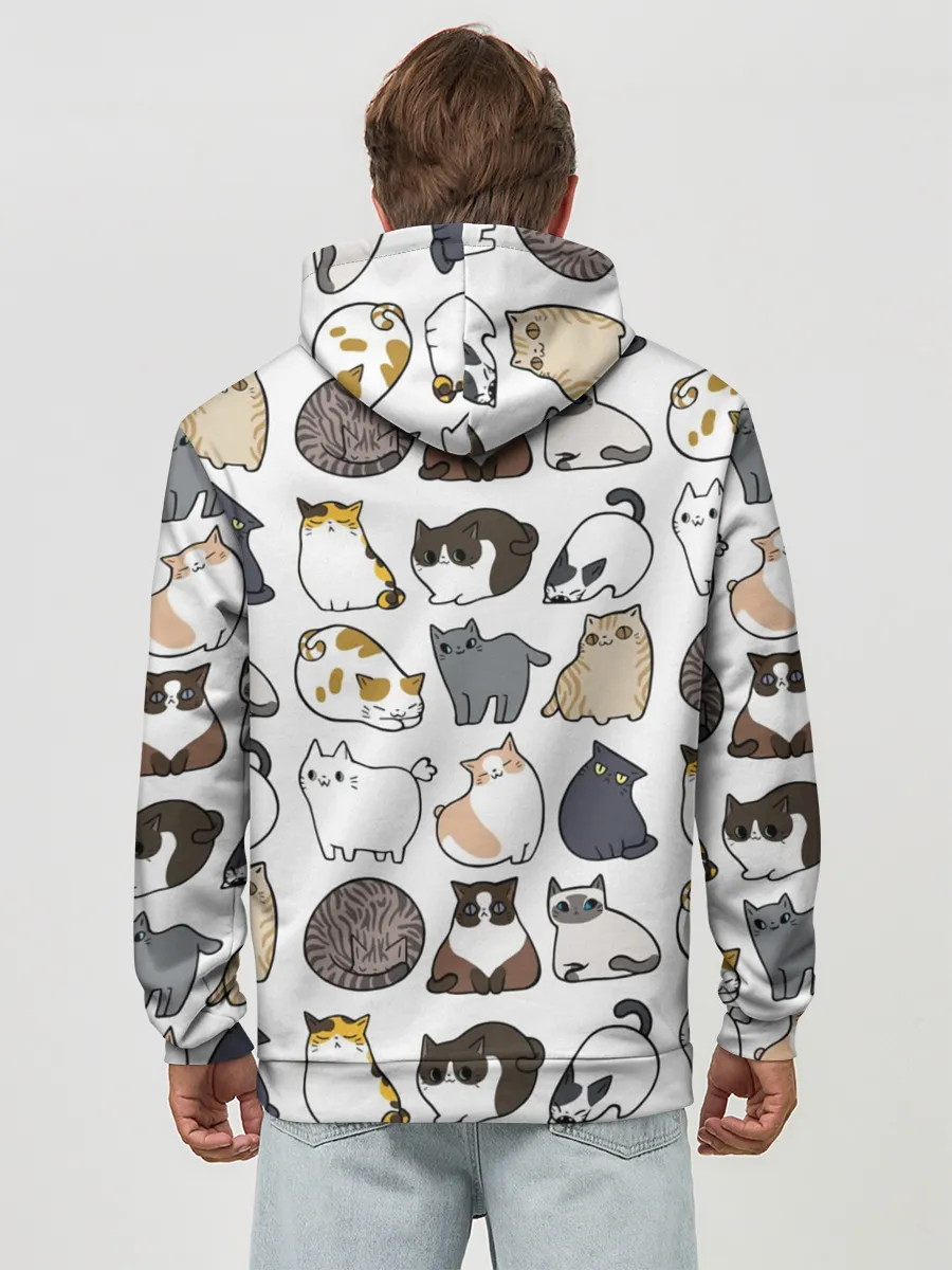 Худи мужской база хлопок / Котики