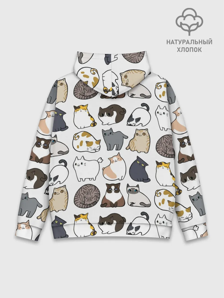Худи мужской база хлопок / Котики