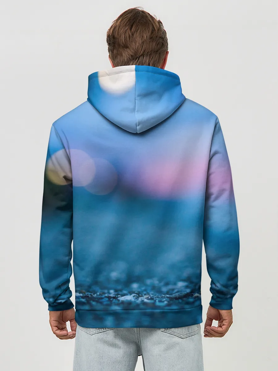 Худи мужской база хлопок / PUBG light blue