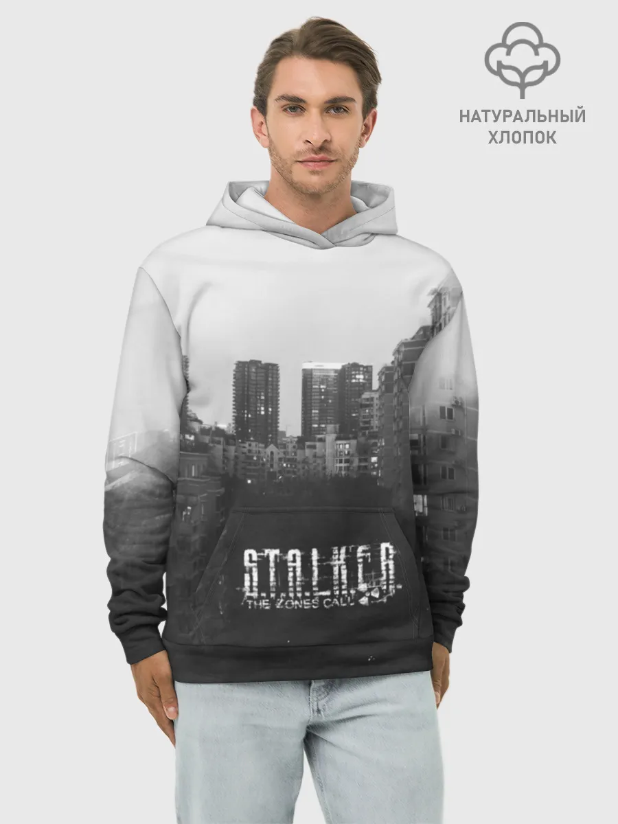Худи мужской база хлопок / Stalker