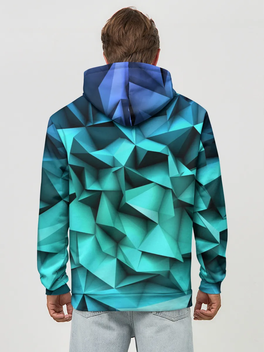 Худи мужской база хлопок / abstraction geometry