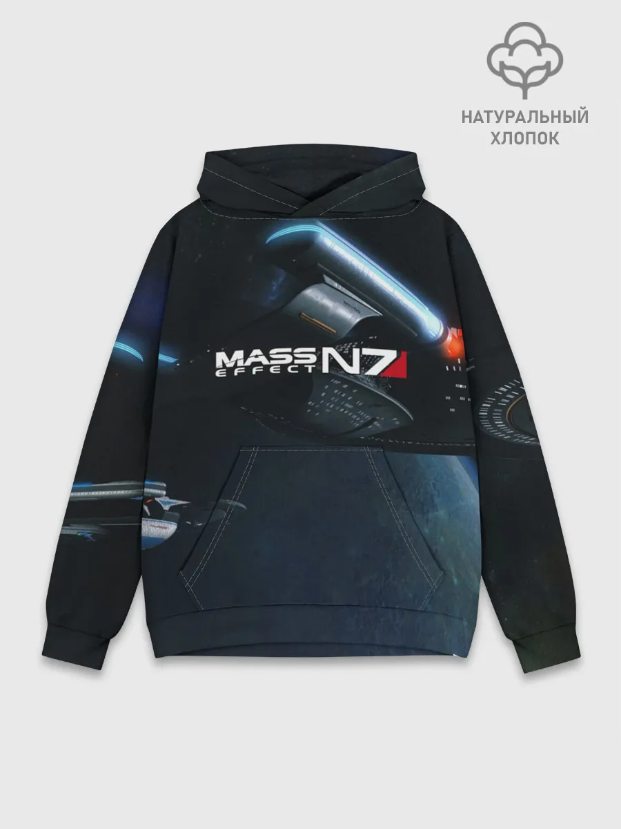 Худи мужской база хлопок / MASS EFFECT N7