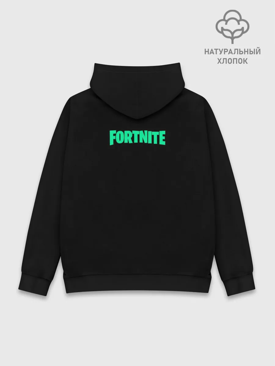 Худи мужской база хлопок / Fortnite. Neon Raven