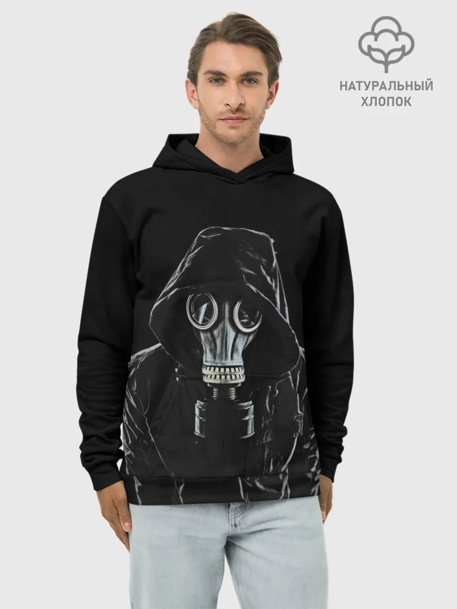Худи мужской база хлопок / Противогаз