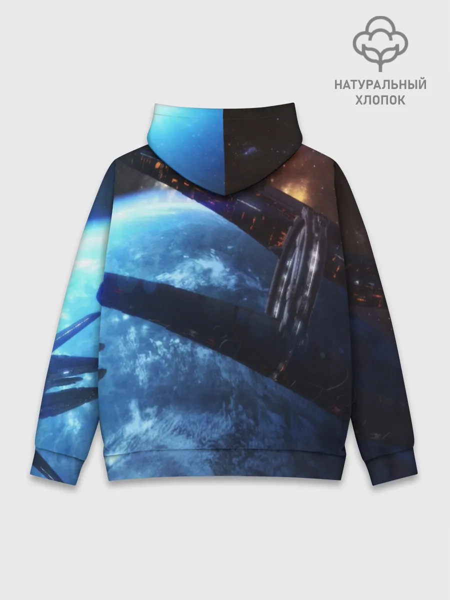 Худи мужской база хлопок / MASS EFFECT