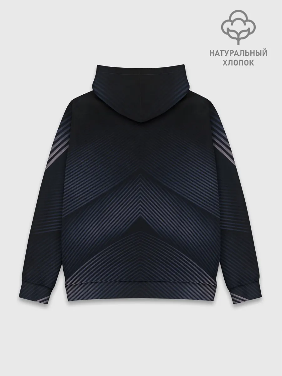 Худи мужской база хлопок / Абстракция полос