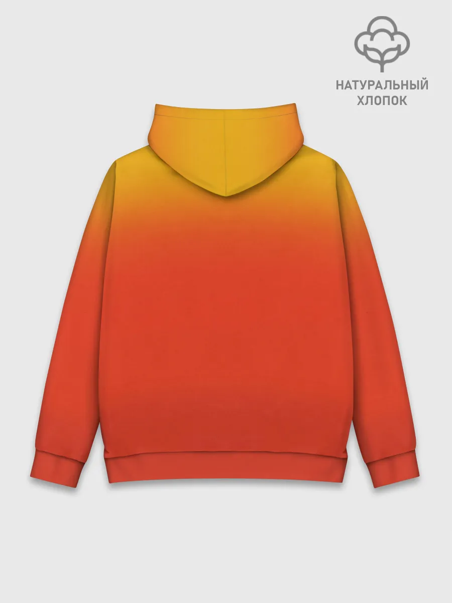 Худи мужской база хлопок / Пика - пика оранжевый