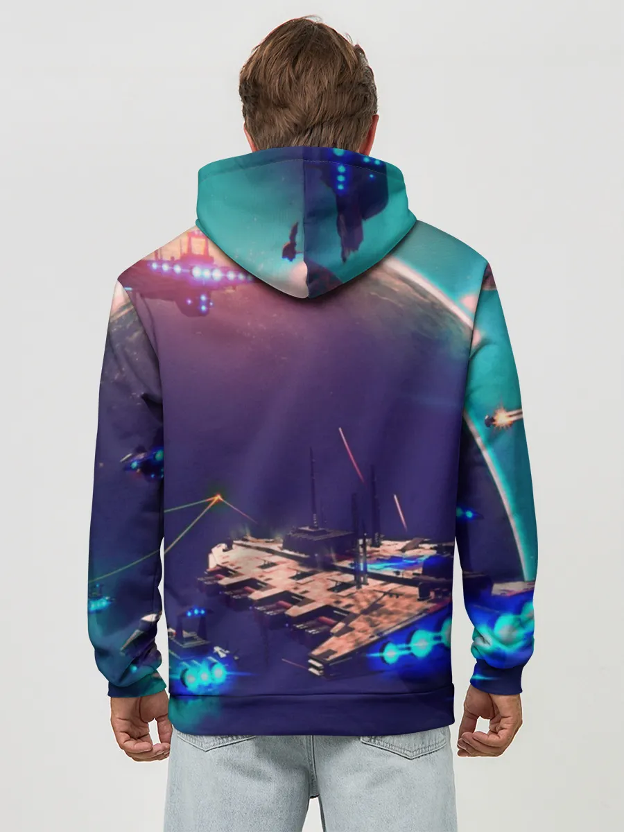 Худи мужской база хлопок / NO MANS SKY