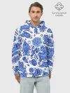 Худи мужской база хлопок / Сибирская гжель