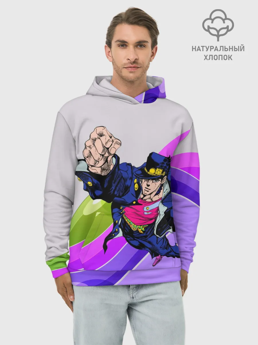 Худи мужской база хлопок / Jojo Jotaro