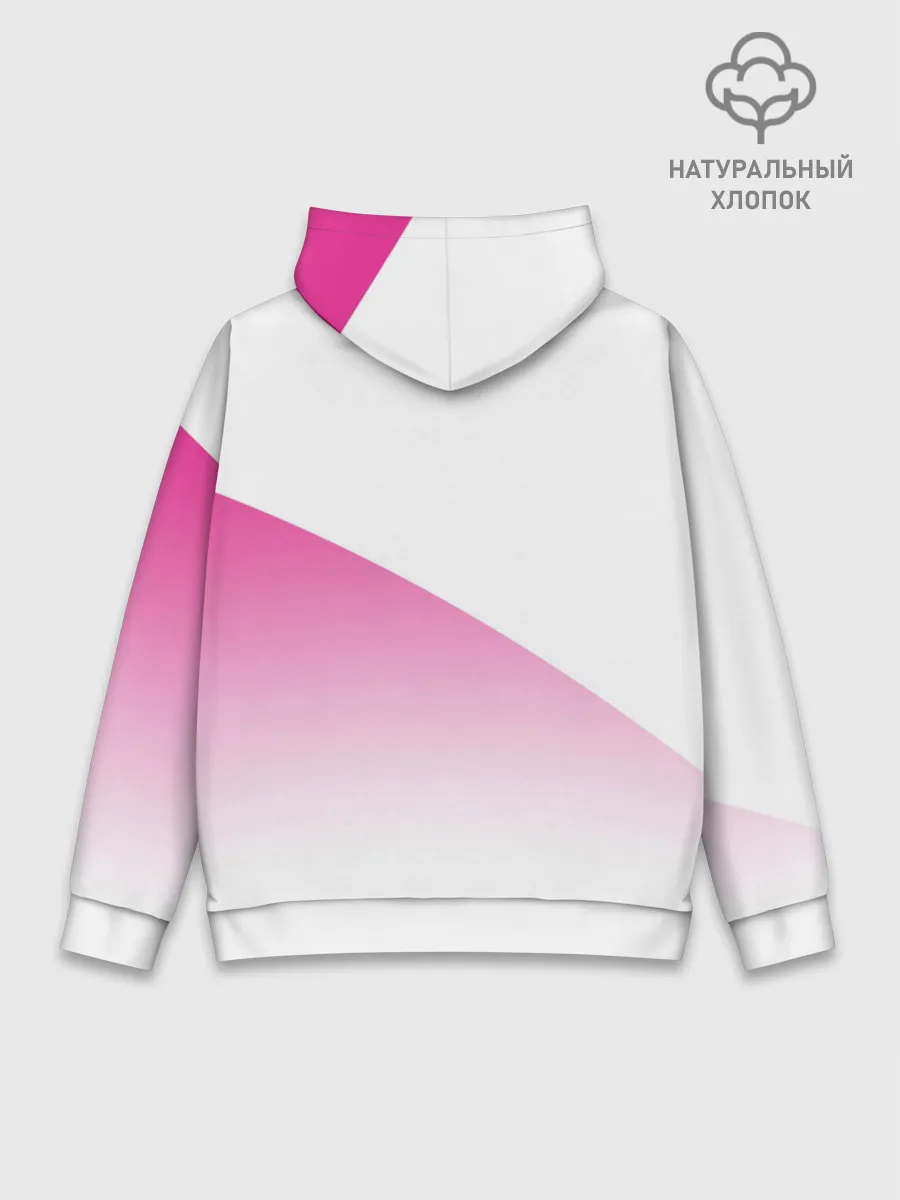 Худи мужской база хлопок / Лого джоджо розовый треугольник