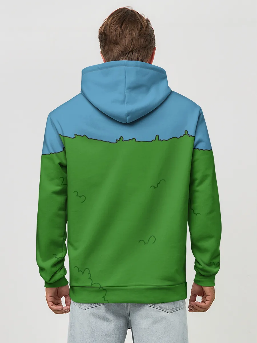 Худи мужской база хлопок / Гомер Симпсон в кустах