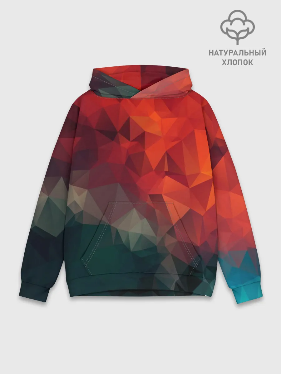 Худи мужской база хлопок / Краски Абстракт