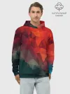 Худи мужской база хлопок / Краски Абстракт