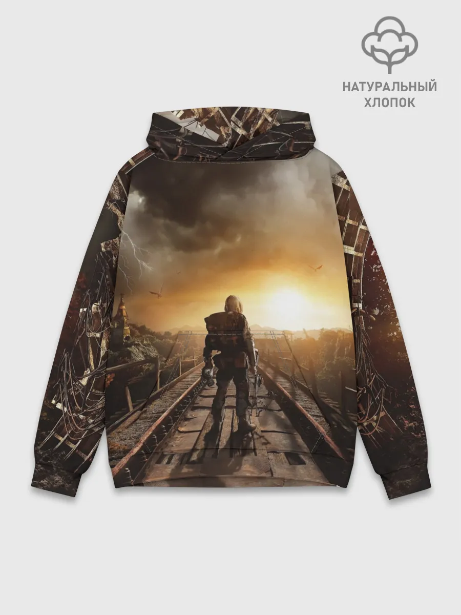 Худи мужской база хлопок / Metro 2033 постапокалипсис