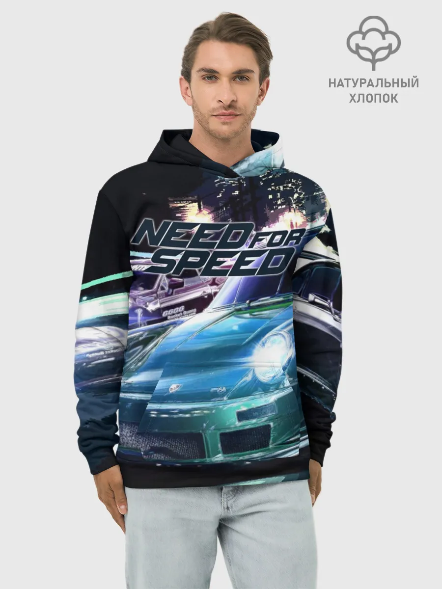 Худи мужской база хлопок / Need for Speed