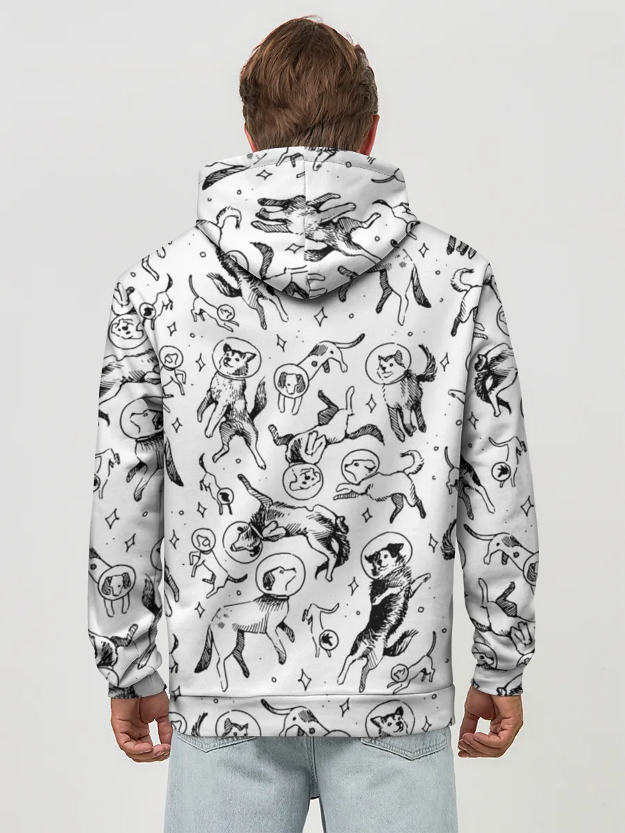 Худи мужской база хлопок / Super Space Dogs