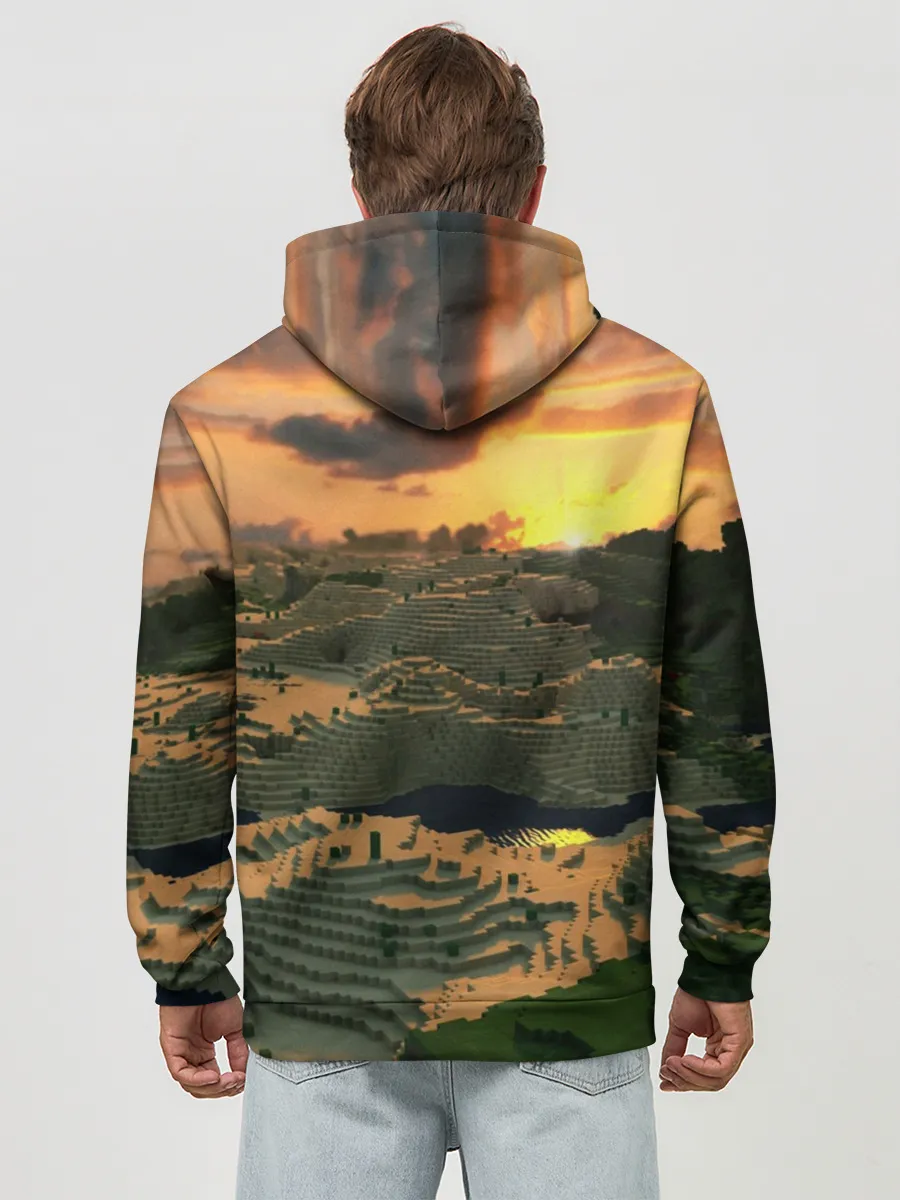 Худи мужской база хлопок / MINECRAFT