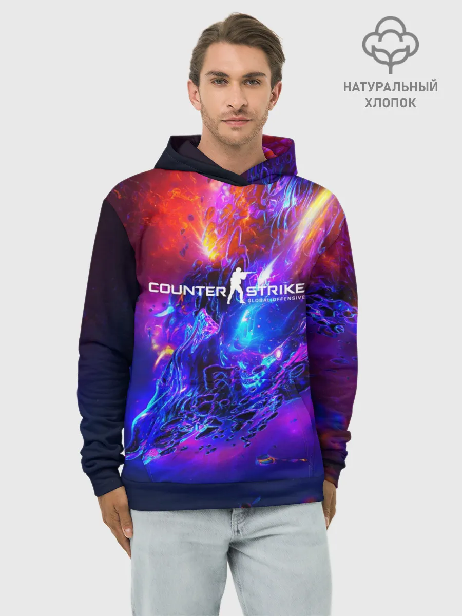 Худи мужской база хлопок / cs go:Revenge of the Beasts