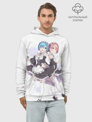 Худи мужской база хлопок / Re Zero