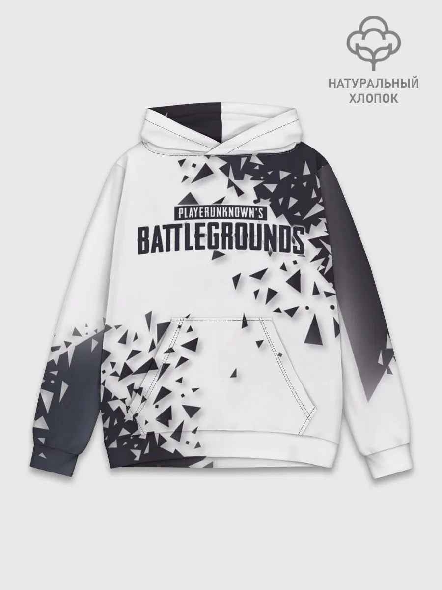 Худи мужской база хлопок / PUBG Jacket Black
