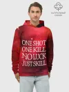Худи мужской база хлопок / One Shot One Kill