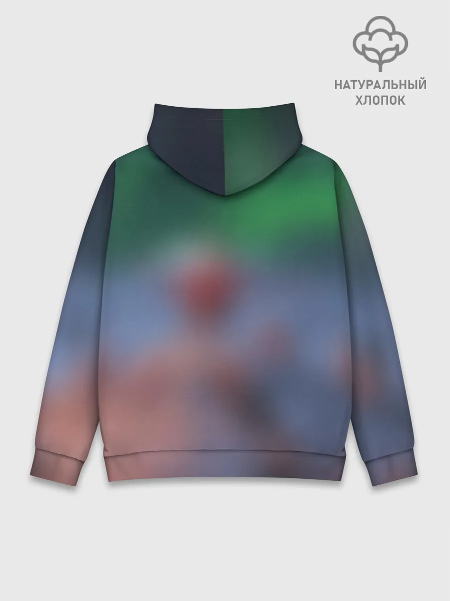 Худи мужской база хлопок / Дед мороз и снеговики-зомби