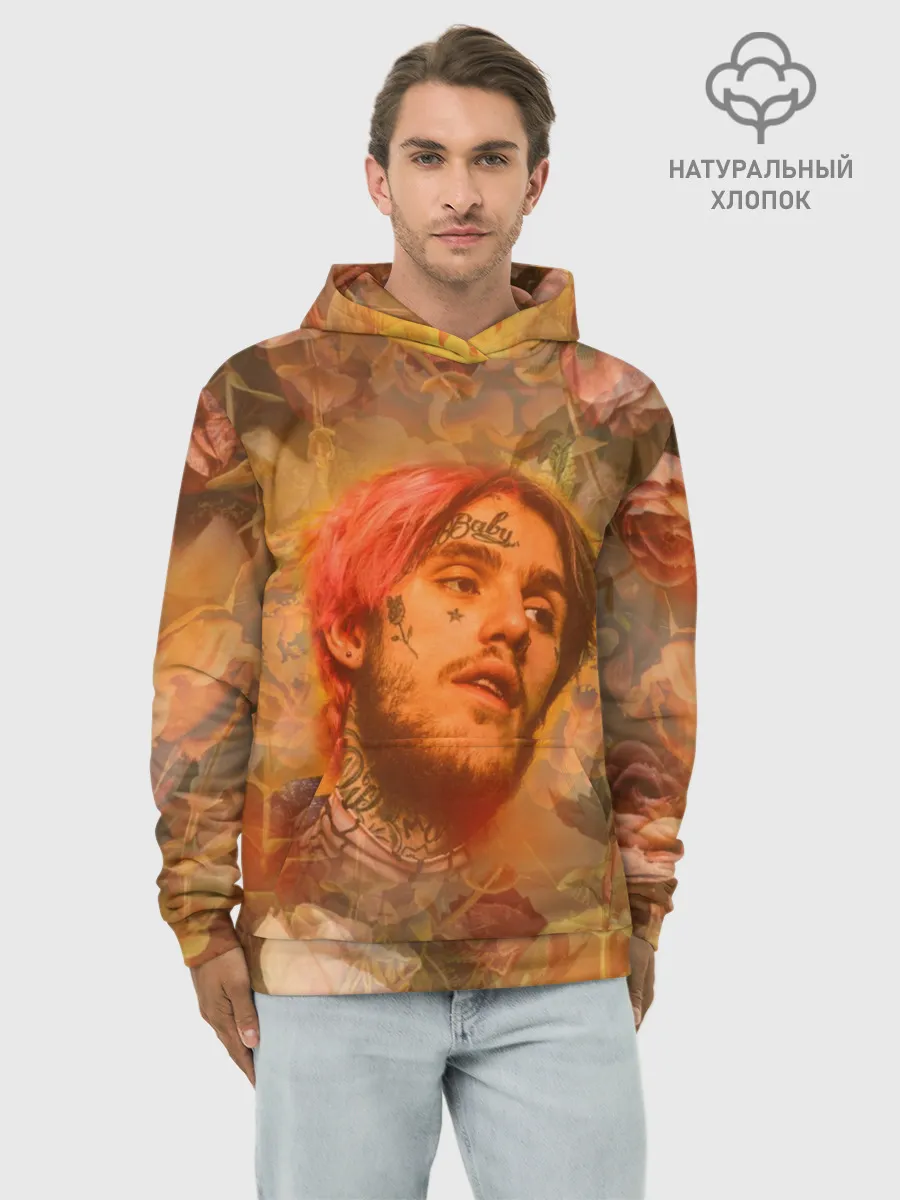 Худи мужской база хлопок / Lil Peep rose