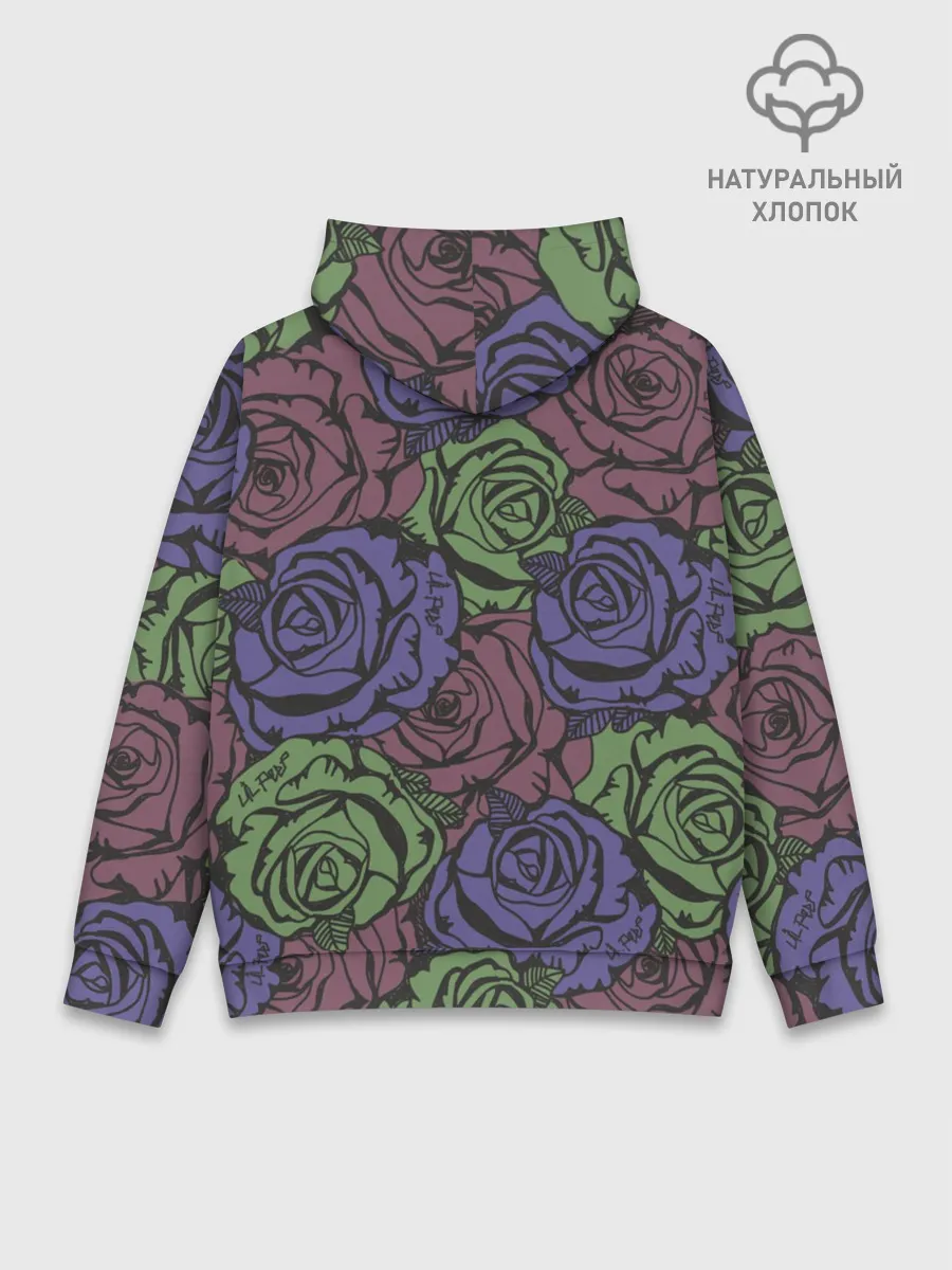 Худи мужской база хлопок / Розы Лил Пипа
