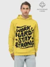 Худи мужской база хлопок / Work hard