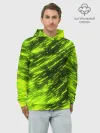 Худи мужской база хлопок / ЗЕЛЕНЫЙ ОГОНЬ