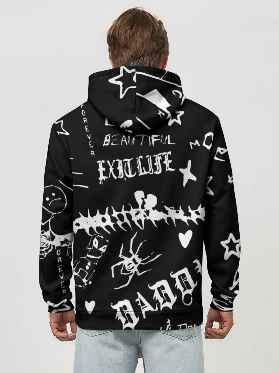 Худи мужской база хлопок / Life is beautiful