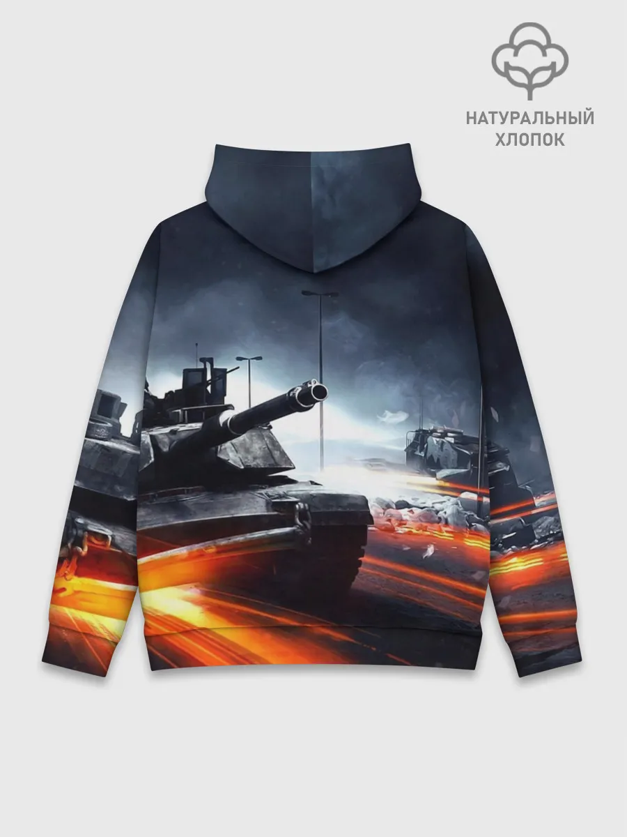 Худи мужской база хлопок / BATTLEFIELD