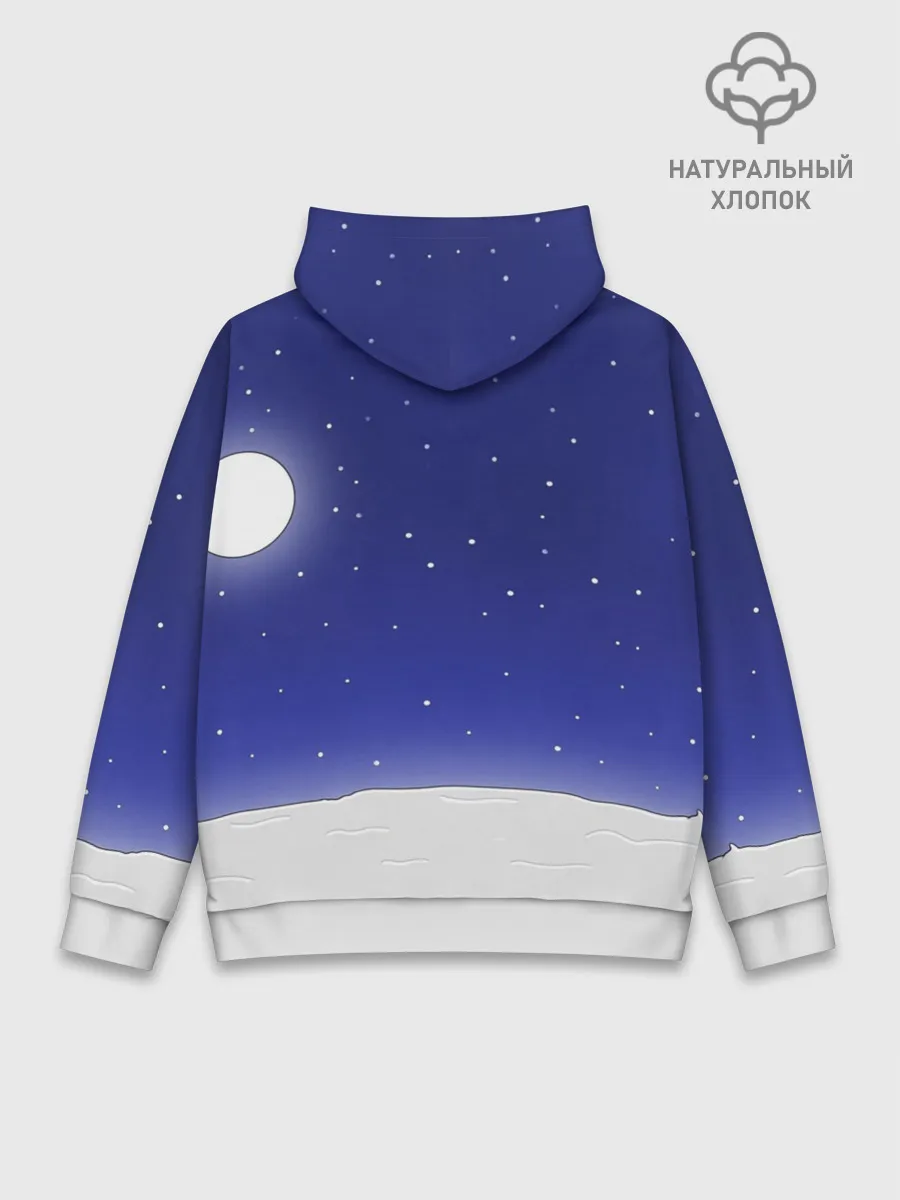 Худи мужской база хлопок / Гомер Санта Клаус