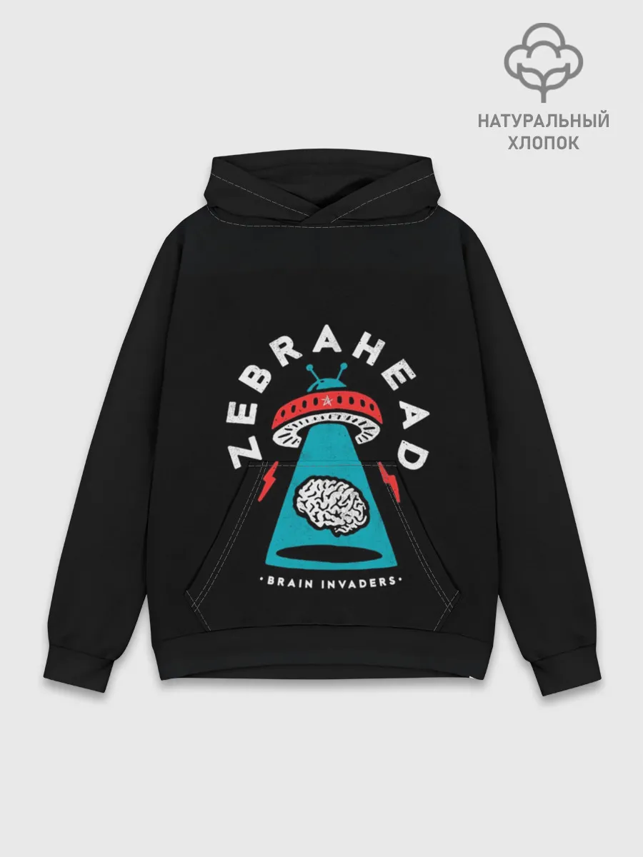 Худи мужской база хлопок / Zebrahead - Brain Invaders