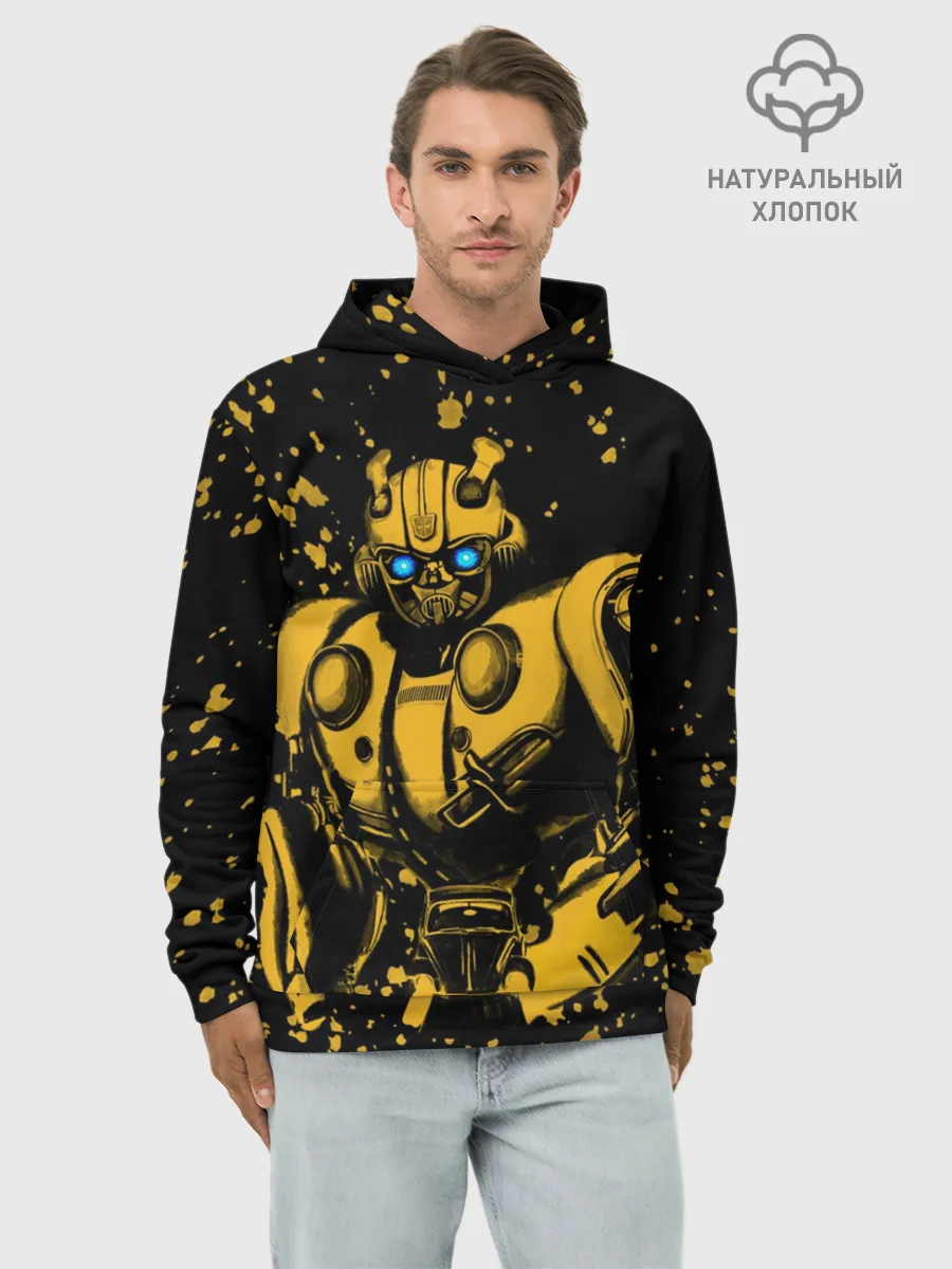Худи мужской база хлопок / Bumblebee