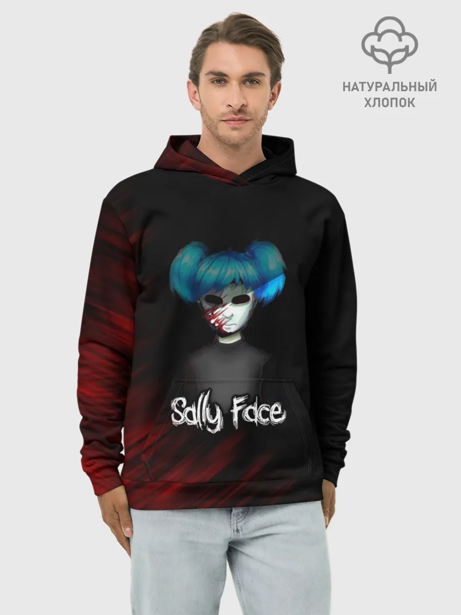 Худи мужской база хлопок / Sally Face окровавленное лицо
