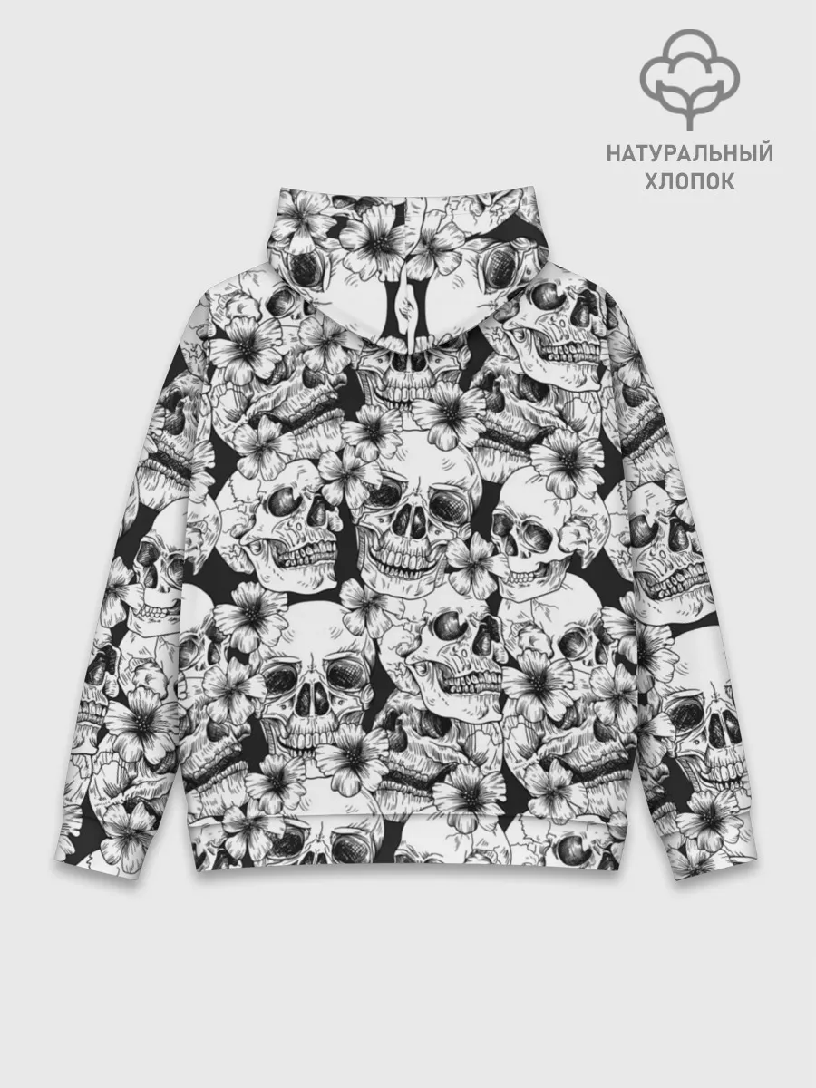 Худи мужской база хлопок / Черепа