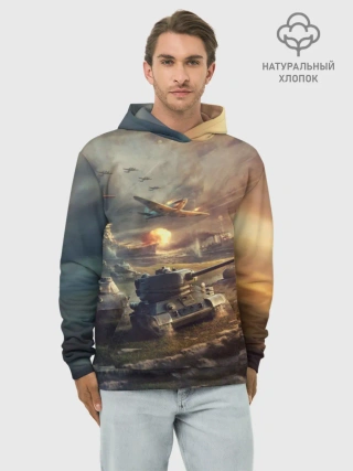 Худи мужской база хлопок / Танки