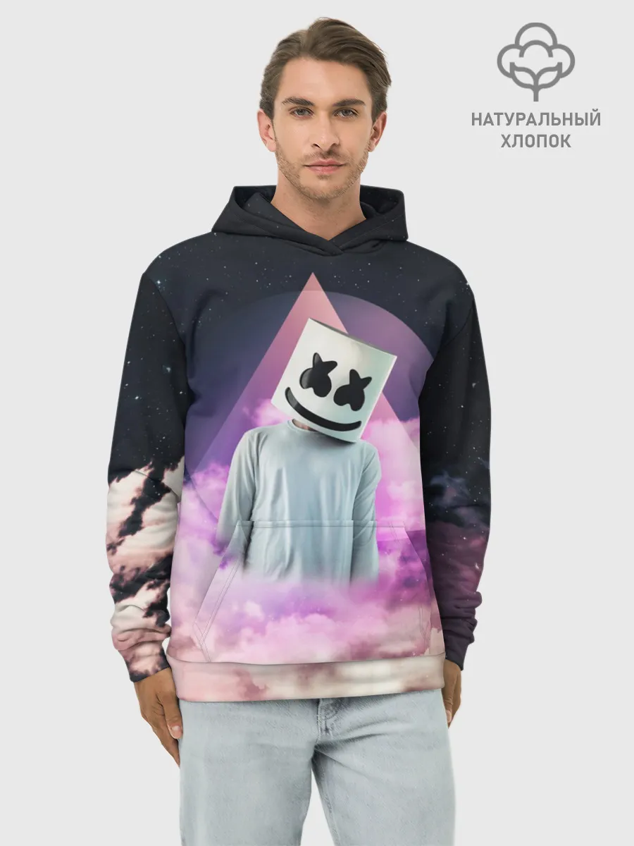 Худи мужской база хлопок / Marshmallow