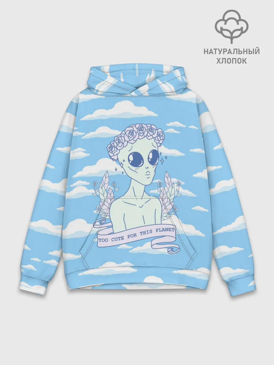 Худи мужской база хлопок / Слишком Милый