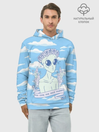 Худи мужской база хлопок / Слишком Милый