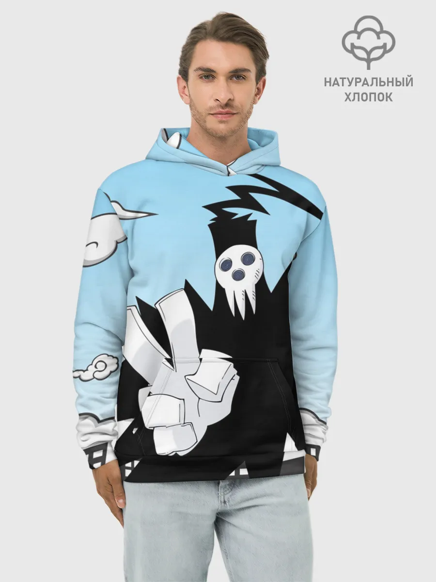 Худи мужской база хлопок / Soul Eater - Shinigami